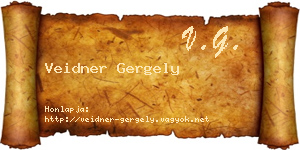 Veidner Gergely névjegykártya