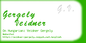 gergely veidner business card